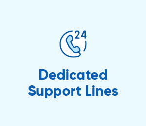 dedicated support lines
